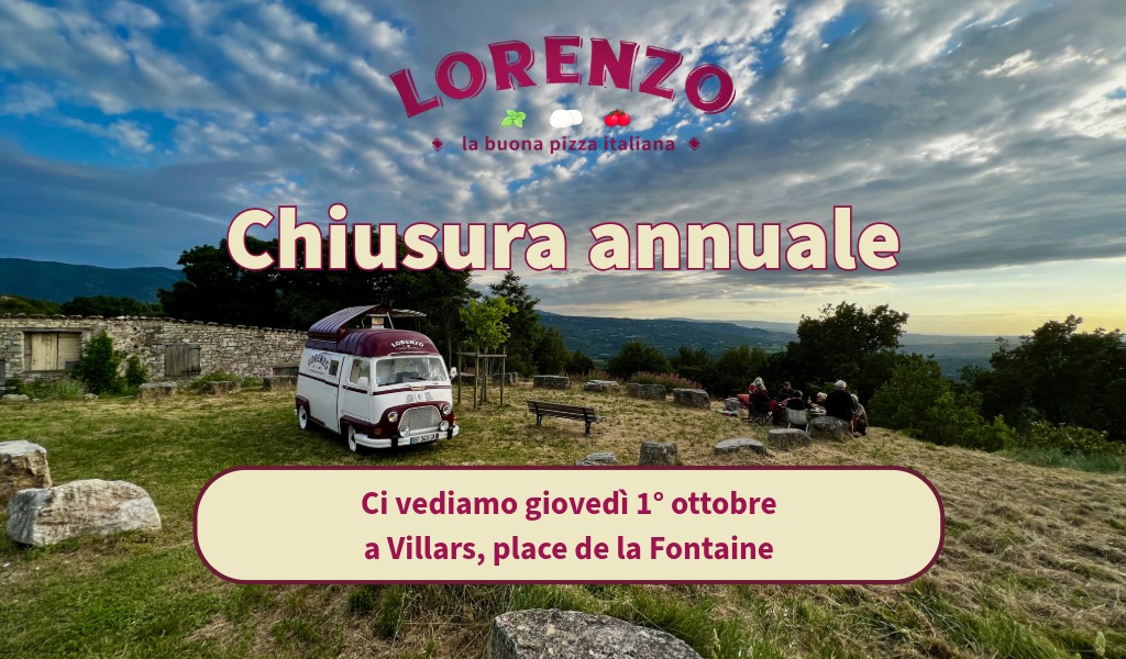 Chiusura annuale, Ci vediamo giovedì 1° ottobre a Villars, place de la Fontaine